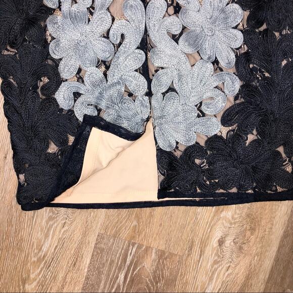 JS Collections Soutache Lace Navy Cocktail Dress 6 NWOT - Picture 5 of 11